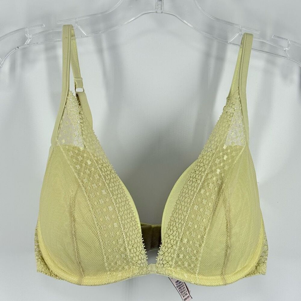 Victoria’s Secret low plunge yellow bra size 32DD